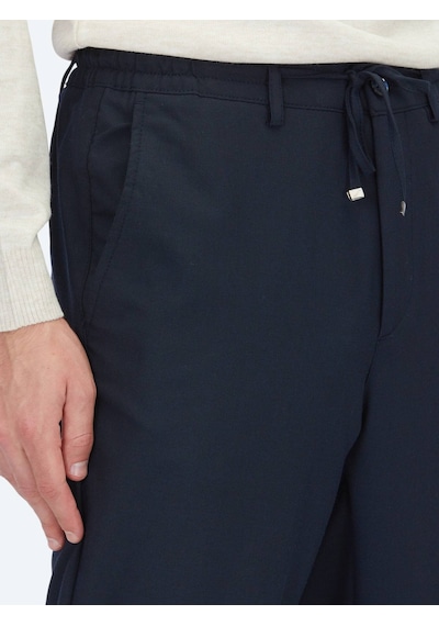 Lacivert Düz Dokuma Jogging Fit Casual Pantolon Lacivert Lacivert Düz Dokuma Jogging Fit Casual Pantolon Lacivert