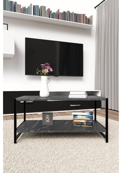 Modern & Şık Orta Sehpa Metal Çerçeve İle Dayanıklı Tasarım, Minimalist Ve Fonksiyonel, Salon ,ofis Siyah Mermer Desenli Modern & Şık Orta Sehpa Metal Çerçeve İle Dayanıklı Tasarım, Minimalist Ve Fonksiyonel, Salon ,ofis Siyah Mermer Desenli