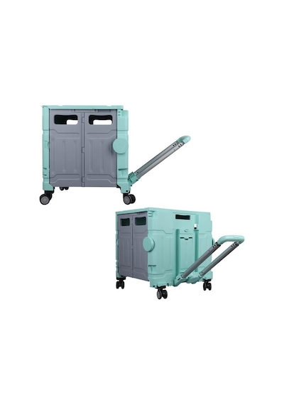 Sunup Sn-26968 Katlanabilir Market Pazar Kamp Tekerlekli Alışveriş Arabası 60kg Kapasiteli