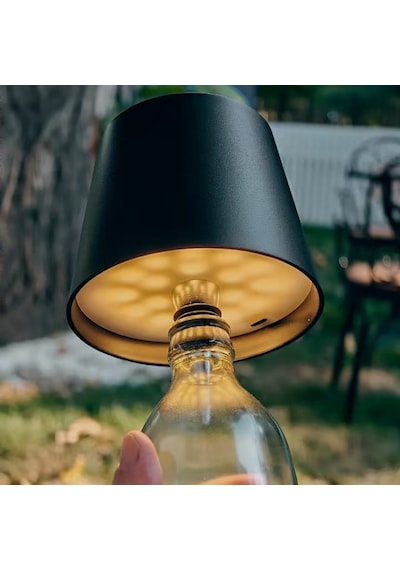 Dekoratif Led Şişe Lambası Başlığı Turuncu Şişeye Takılan Abajur Aparatı Modern Masa Lambası