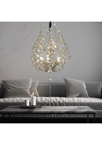 Donna Eskitme 55'lik Kristal Taşlı Modern Koridor, Salon Avize Eskitme