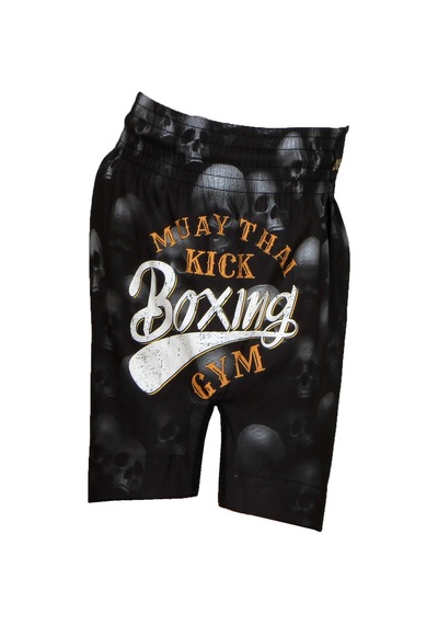 Dosmai Dijital Baskılı Danger Kick Boks Spor Şort Siyah Fgs237