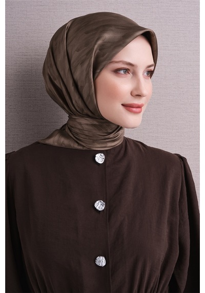 Armine Sura İpek Eşarp 2026-2027 - Sonbahar Kış-asm9630 Koyu Vizon