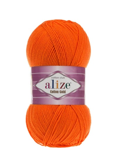 Cotton Gold - 37 Turuncu - 5'li Paket - 100gr/330m - Pamuklu Hırka Yelek Amigurumi İpi
