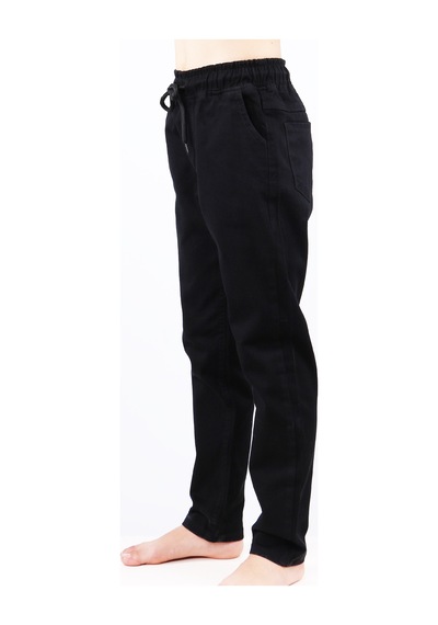 Hçm Çocuk Unisex Okul Pantolonu Beli Lastikli Siyah