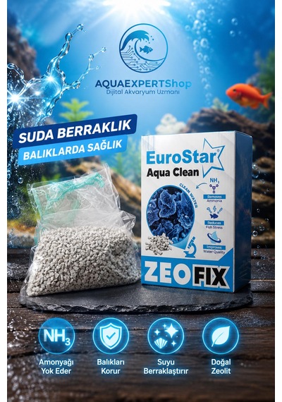 Eurostar Amonyak Giderici Zeolite Filtre Malzemesi 500 Ml - File Hediyeli - Su Berraklaştırıcı - Üstün Temizlik Gücü