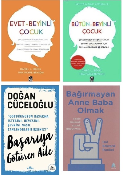 Evet Beyınlı Cocuk-butun Beyınlı Cocuk-basarıya Goturen Aıle-bagırmayan Anna Baba Olmal 4 Set