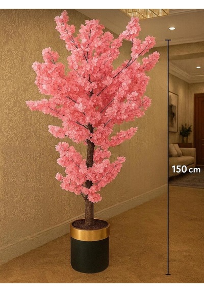 Rüzgar Yapay Çiçekçilik 150 Cm Pembe Bahardalı Ağacı Pembe