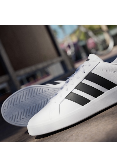 Adidas Grand Court Base 3.0 Jr4613 Erkek Sneaker Beyaz - Siyah