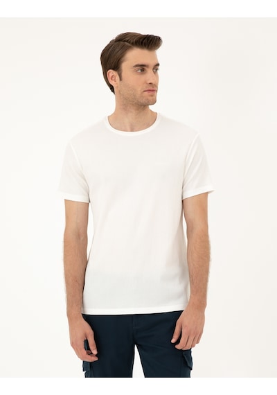 Pierre Cardin Erkek Ekru Tişört 50288914-vr019 Ekru