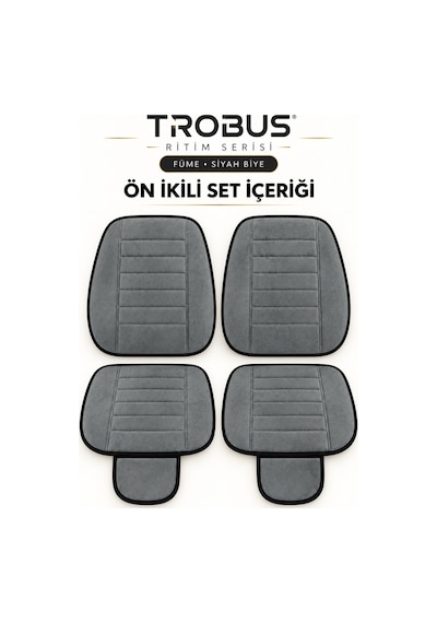 Trobus Ritim Opel Astra 2011-2015 Baby Face Ön İkili Koltuk Minderi Füme Siyah