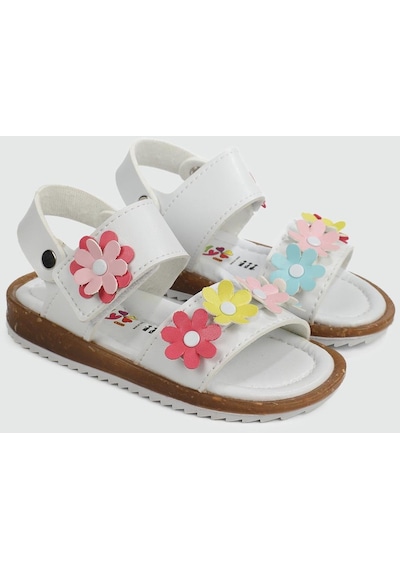 Wendy K-62p Kız Çocuk Günlük Sandalet Beyaz