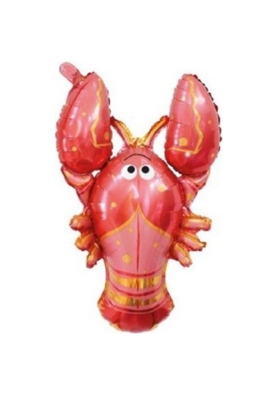 Folyo Balon Doğum Günü Balonu Parti Balonu 96x51 Cm Yengeç Krem