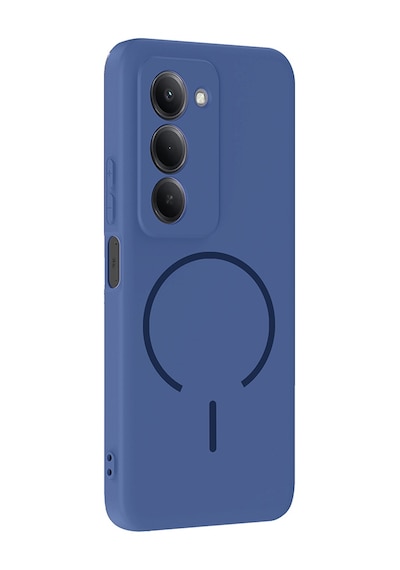 Xiaomi Redmi 15 Kılıf M-safe Şarj Özellikli Zore Meta Kapak Mürdüm