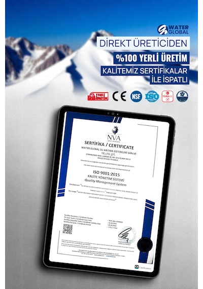 Su Arıtma Cihazı 8lt Kapalı Kasa 5 Filtreli Ro Sistem Ters Ozmoz Üreticiden Water Global Su Arıtma Cihazı