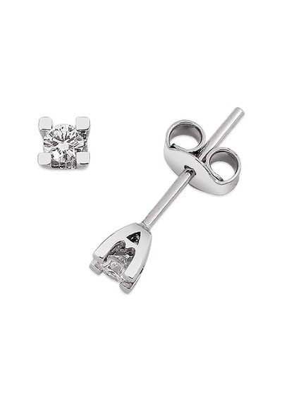 0.20 Ct Tektaş Pırlanta Küpe