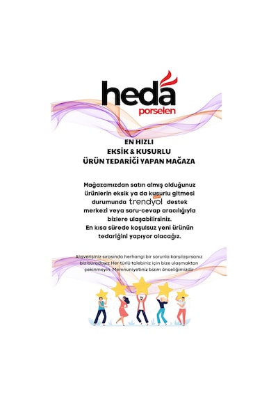 Heda Porselen Rüya Altın Yaldız 24 Parça 6 Kişilik Porselen Yemek Takımı Kırık Beyaz Beyaz