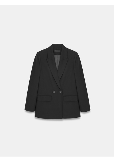Dilvin 60837 Kruvaze Blazer Ceket Siyah