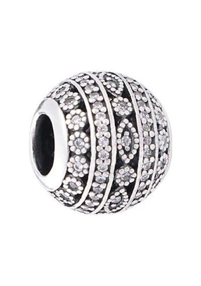 Nur Silver Yuvarlak Zirkon Taşlı Işıltılı Gümüş Charm Nur-bl01019