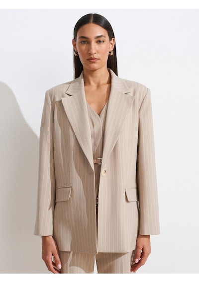 Dilvin 60768 Blazer Ceket-bej Bej