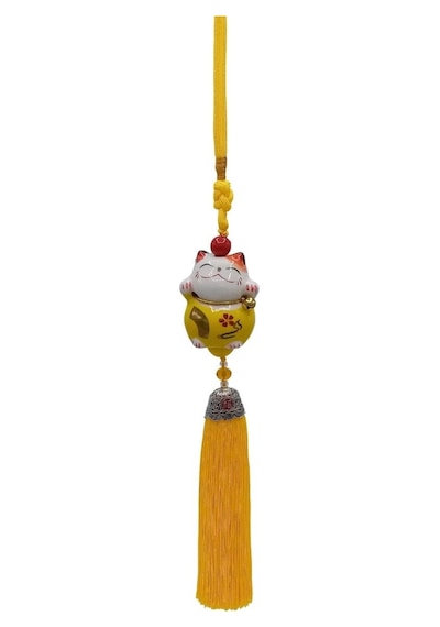 Feng Shui Maneki Neko Şans Kedisi Sarı No.1