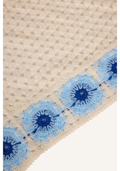 Defacto Kadın Çiçekli Örme Bandana I6818ax26smbe102 Mavi-be102