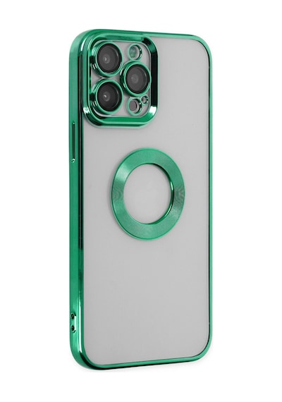 Apple iPhone  Uyumlu  14 Pro Kılıf Slot Silikon - Köknar Yeşili