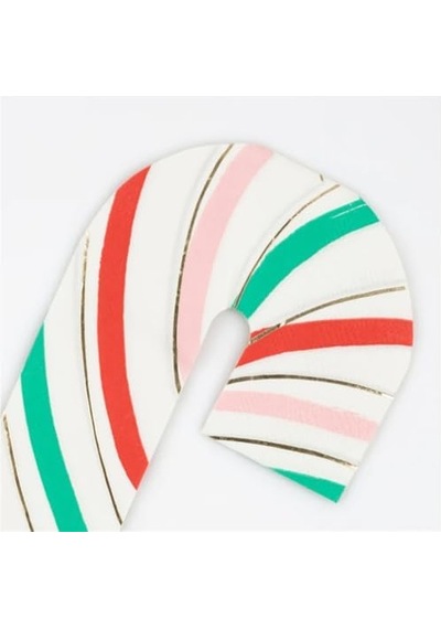 - Stripy Candy Cane Napkins - Çizgili Şeker Kamışı Peçeteler 16'lı