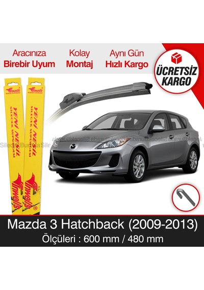 Mazda 3 Hatchback Silecek Takımı 2009-2013 İnwells Muz
