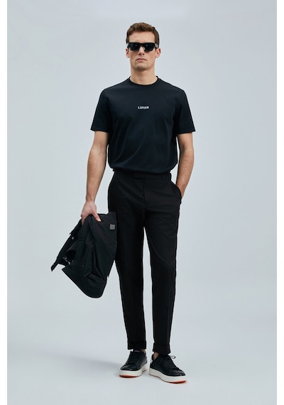 Lufian Erkek T Shirt 111020235 Siyah Siyah