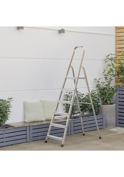 Regalux Alüminyum 6 Basamak 195x48x12 Cm Katlanabilir Ev - Ofis Tipi Merdiven