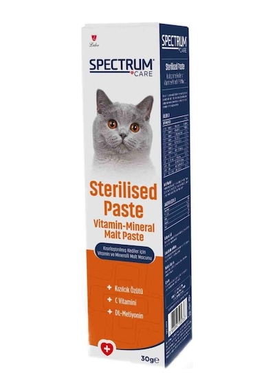 Spectrum Sterilised Paste Kısırlaştırılmış Kediler İçin Vitamin Mineralli Malt Macunu 30 G