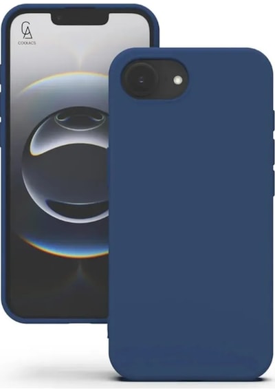 Apple Uyumlu iPhone 16e İçi Kadife Lansman Kılıf Ve Mat Seramik Tam Kaplayan Cam Ekran Koruyucu Lacivert