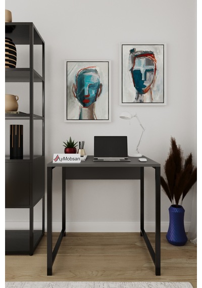 Selin Metal Ayaklı Çalışma Masası Antrasit Suntalam, Siyah Ayak, Modern Ofis & Ev Masası Antrasit Selin Metal Ayaklı Çalışma Masası Antrasit Suntalam, Siyah Ayak, Modern Ofis & Ev Masası Antrasit
