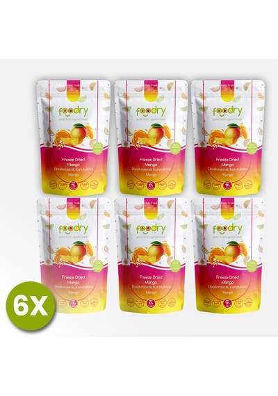 Freeze-dry Mango Freeze Dried Mango Dondurularak Kurutulmuş Meyve Kurusu 17gx6 17 G