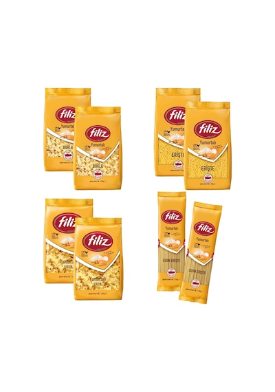 Filiz Yumurtalı Makarna 350 Gr 8 Li Karma Paket