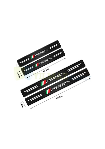 Fiat Egea Karbon Kapı Eşiği Koruma Oto Sticker Etiket 4 Parça