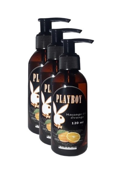 Playboy Orange Flavored Massage Oil Portakal Aromalı Vücut Masaj Yağı 120 Ml 3 Adet