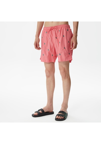 Nautica Nautıca Erkek Pembe Desenli Mayo Şort Desenli T35224t Pembe