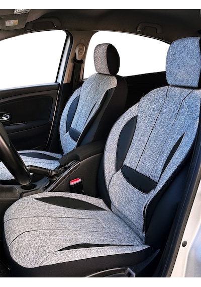 Minderland Axiom Comfort Serisi Oto Koltuk Kılıfı, Keten-deri / Gri, Tofaş Doğan İle Uyumlu