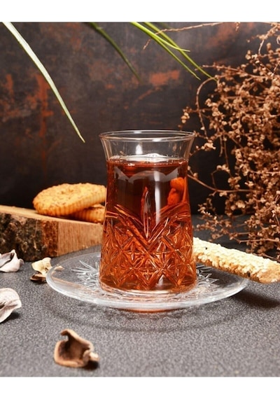 Paşabahçe Timeless Çay Bardağı Ve Tabağı Seti  6 Kişilik Timeless Çay