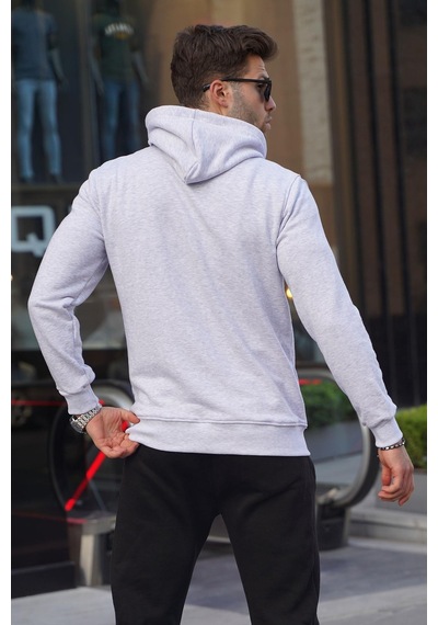 Madmext Karmelanj Baskılı Kapüşonlu Sweatshirt 6149-karmelanj Karmelanj