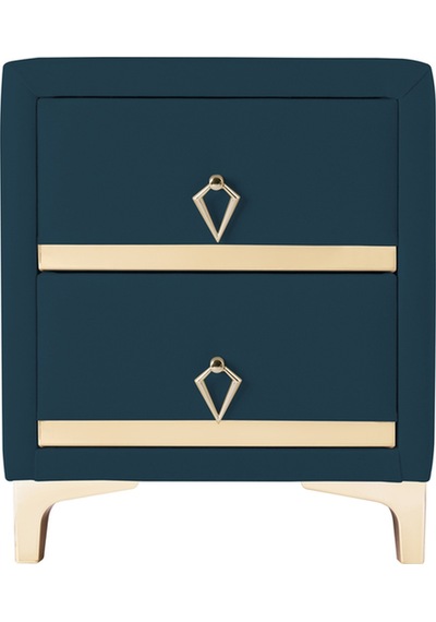 Doppia Linea Gold Iki Çekmeceli Mavi Komodin- Kumaş Döşemeli Yatak Odası 2 Çekmeceli Komodin Modeli Doppia Linea Gold Iki Çekmeceli Mavi Komodin- Kumaş Döşemeli Yatak Odası 2 Çekmeceli Komodin Modeli