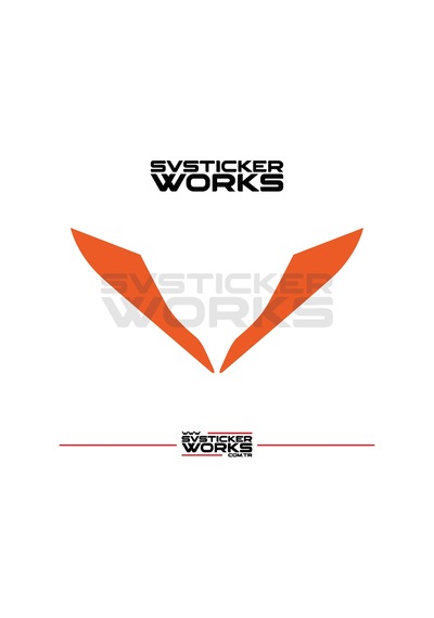 Honda Activa S Far Sticker Şeffaf Folyo Turuncu