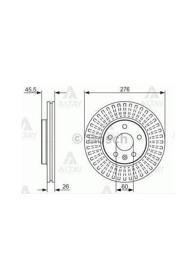 Bosch 569069-569073 Fren Dıskı Astra K 15 / Astra J 09-16 / Aveo 11 /