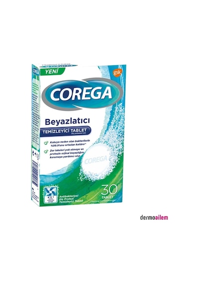 Corega Diş Protez Temizleyici Beyazlatıcı Tablet 30lu