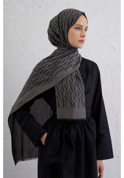 Armine Monogram Desen Edition Şal Gri