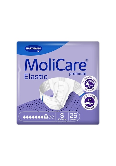 Molicare 8 Damla 2356 Gr Emiş Kapasiteli Belbantlı Hasta Bezi Small 26 Adet S