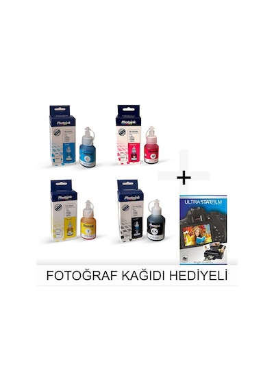 Brother T510 İçin 1 Takım Photoink Mürekkep Fotoğraf Kağıdı Hedi