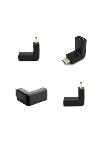 Tabletler, Dizüstü Bilgisayarlar Ve Akıllı Telefonların Esnek Bağlantısı İçin Erkek İla Kadın Tasarımı İle 90 Derece Usb C Adaptörü